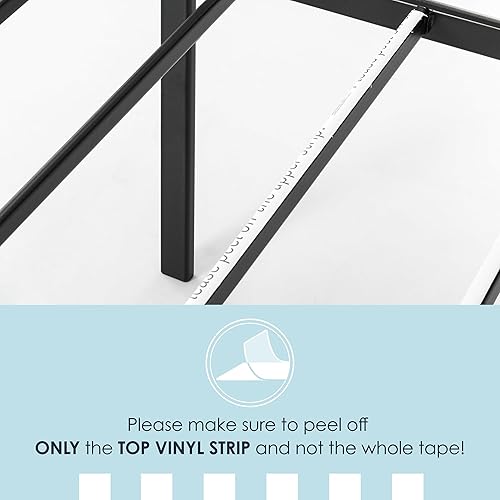 Miniatura 15 de Mellow MYLA - Marco de cama de plataforma de metal de 14 pulgadas con listones de acero, tamaño matrimonial