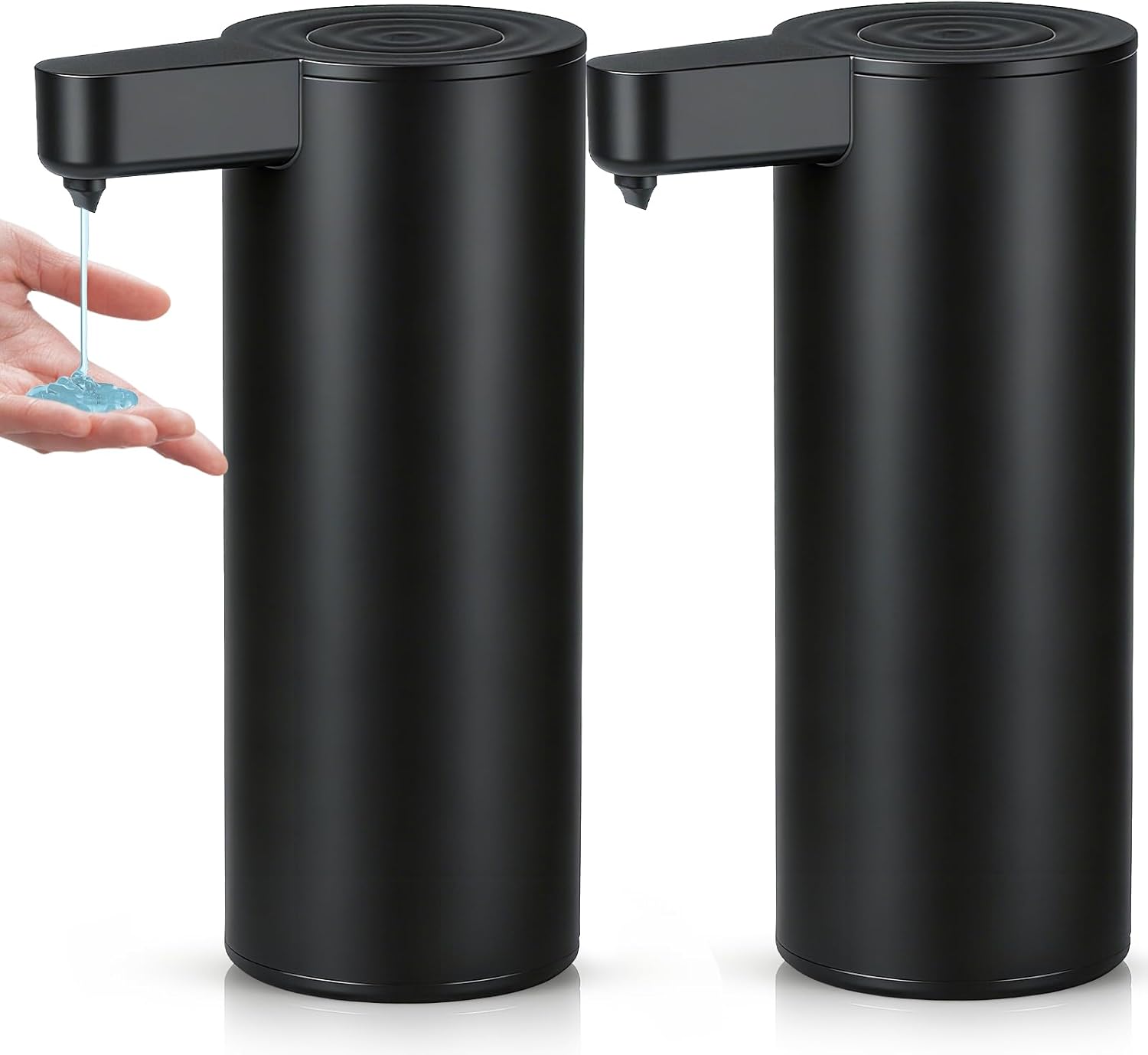 2 Pack Automatic Soap Dispensers Stainless Steel 9.5oz/270ml Electric Soap Dispenser Touchless Automatic Cleaning Function IPX5 Waterproof Motion Sensor Soap Dispenser for Bathroom Kitchen Dish Soap