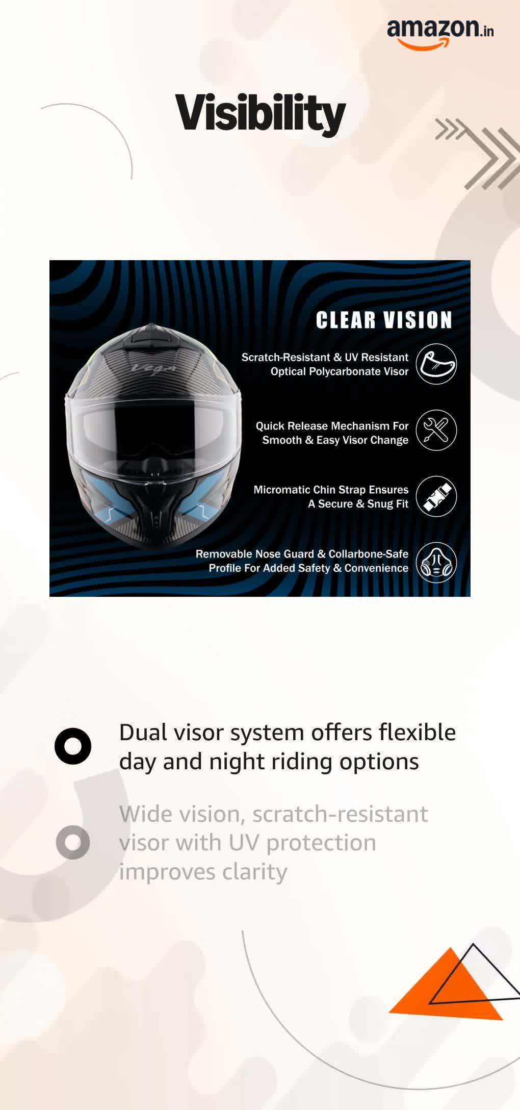 Vega Zap Explore D/V Full Face Motorcycle Helmet with Dual Visor