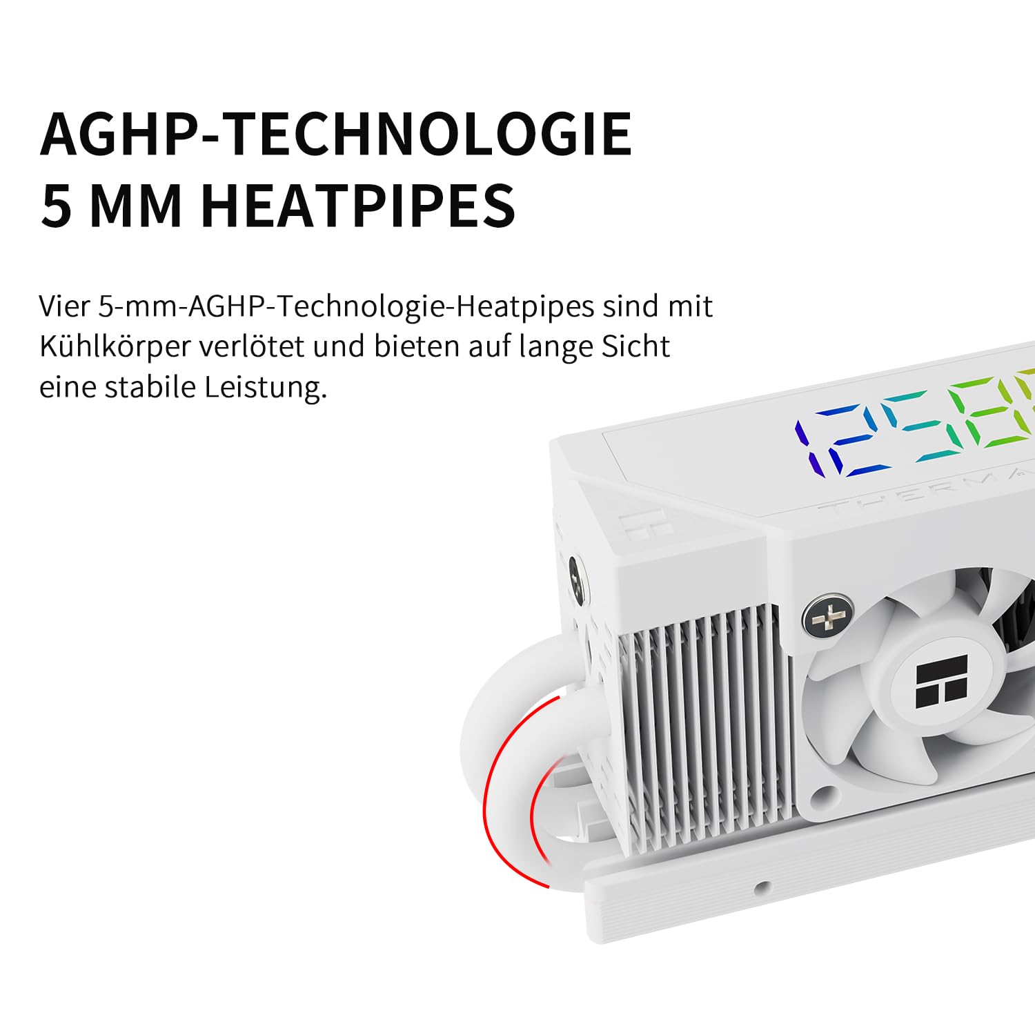 Thermalright TR HR10 2280 PRO Moniteur de température numérique blanc solide de précision 2280 SSD Cooler,écran numérique ARGB intégré et contrôle de ventilateur intelligent PWM,jusqu'à 6500 tr/min