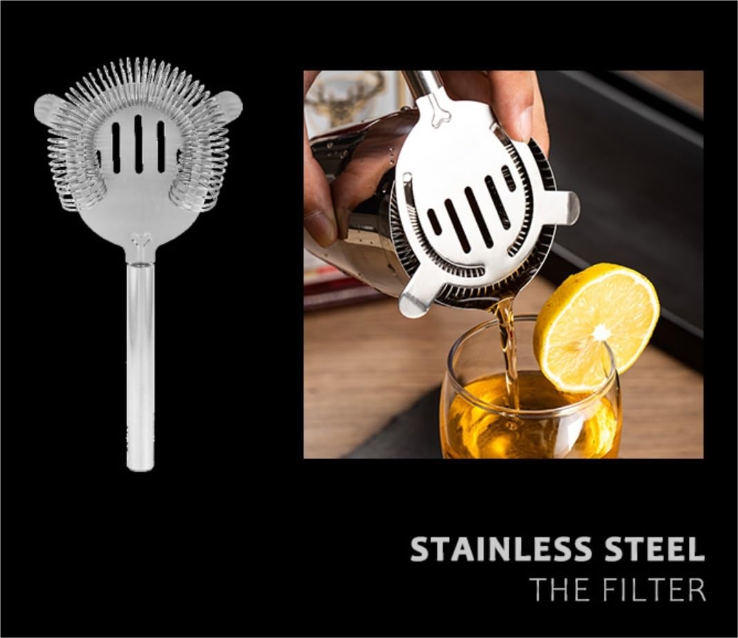 Set Barman Kit Barista Con Set Di Shaker Per Cocktail Supporto In Acrilico, Per In Acciaio Inossidabile Antiruggine Set da Bar, Shaker Boston(700ml)