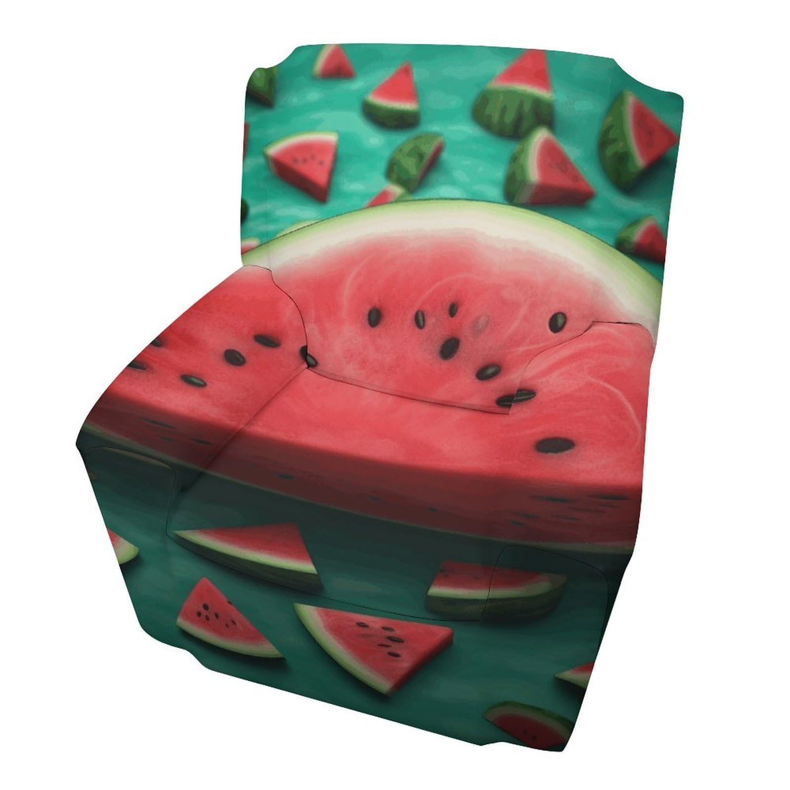 Fodpand Style Dream Watermelon Sofa Cover Soft 1 Seater Sofa Slipcover For Pets Washable,Couch Cover With Elastic Straps Furniture Protector