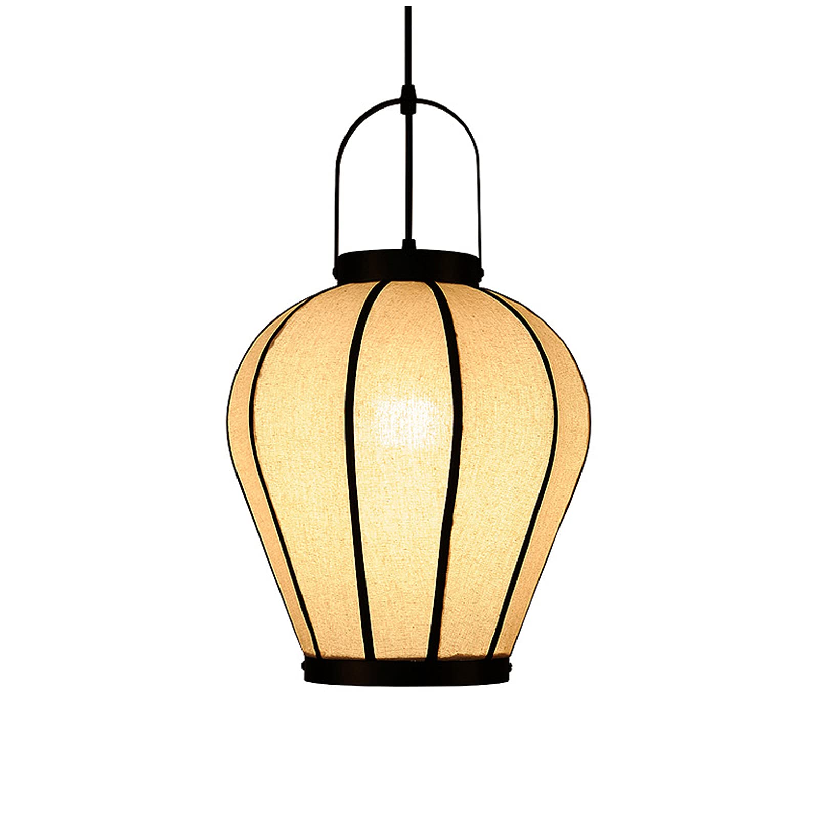 Lustre suspension de style japonais E27 luminaire plafonnier tissu linge salon chambre couloir