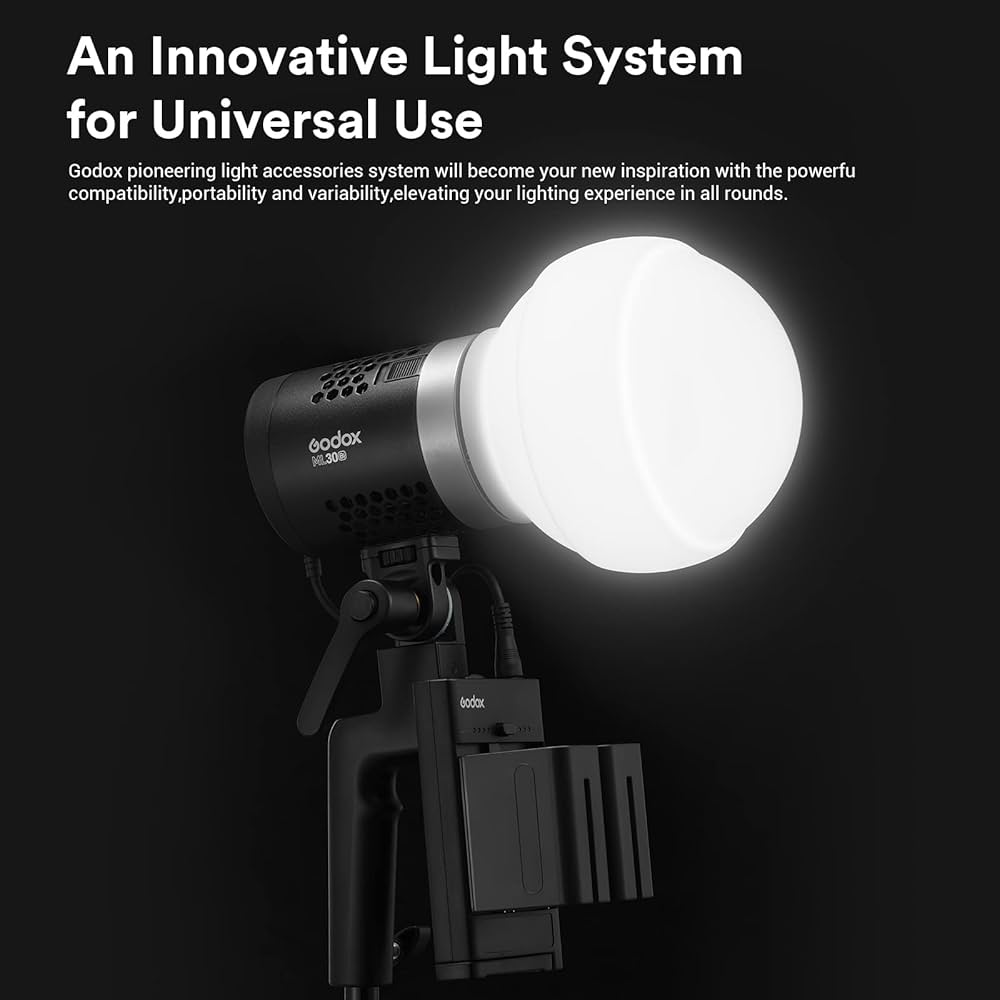 Godox ML30 LED ビデオライト ＋ ML-CD 15 のセット Amazon | GODOX ML-CD15 拡散ドーム ディフュージョンドーム