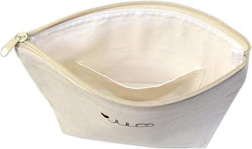 Miniatura 6 de Jules Pequeña bolsa de maquillaje de lona natural con cierre de cremallera, cada niña merece un hombre que arruinará su lápiz labial pero no su