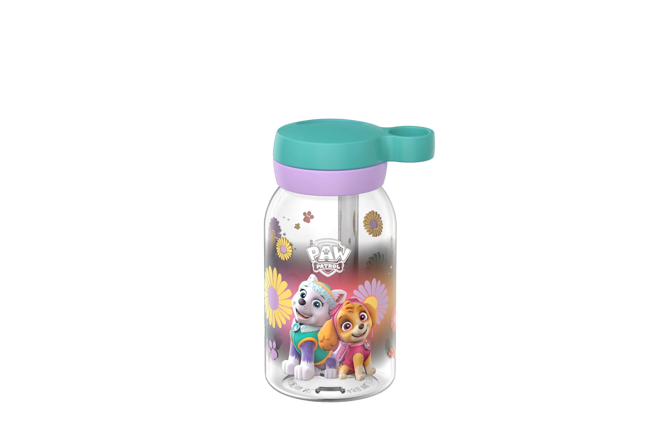 Mepal - Campus drinking bottle with straw - screw cap with handle opening - hygienic closure - drinking bottle with straw - leak-proof and dishwasher safe - 450 ml - Paw Patrol Girls