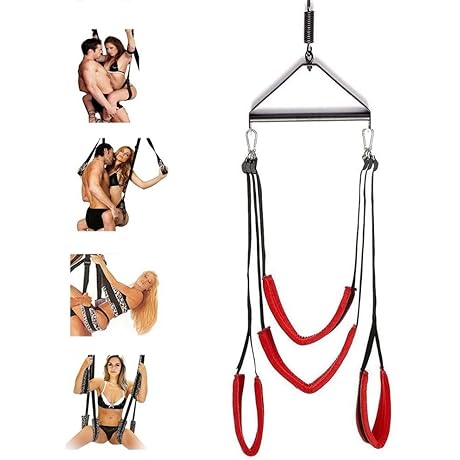 Adult Sex Swing Bondage Restraint BDSM Sex Toy with Steel Triangle Frame...