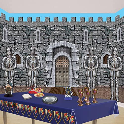Mur de Chevaliers Beistle décor multicolore en rouleau plastique souple - 4