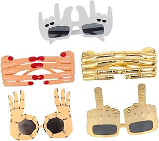 5 Pçs Óculos De Dedo Adereços De Baile De Formatura Óculos De Sol De Baile Adereços De Festa Cabine De Fotos Óculos De Sol Novidade Óculos Engraçados Adereços Malucos Óculos De