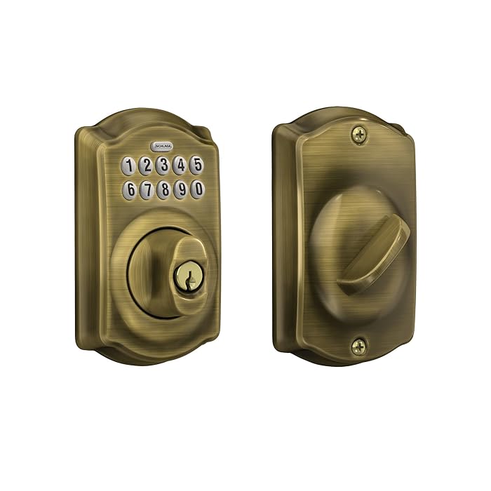 Buy Schlage BE365 CAM 609 Camelot Keypad Deadbolt, Electronic Keyless