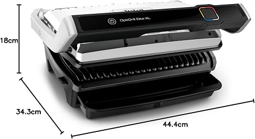 Tefal OptiGrill Elite XL Electric Grill, Auto Cooking Intuitive Guide, 16 Programs, Frozen Food, Marked Meat, Manual Mode, Dishwasher Safe, Recipe Book GC760D12 - 11