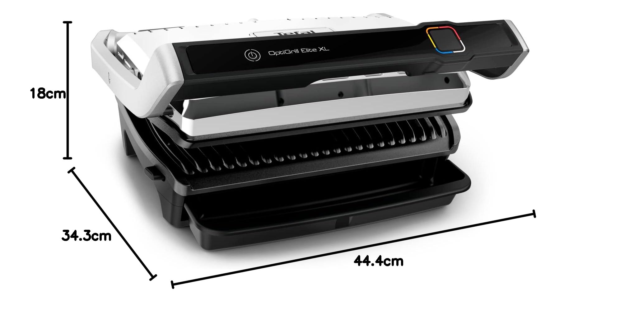 Tefal Optigrill Elite XL, Grill intelligent, 16 programmes, Mode manuel, Fonction marquage, XL 8 personnes, GC760D12