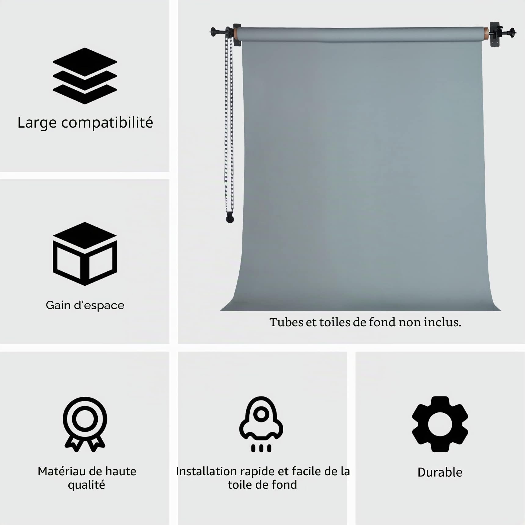 Selens 1 Rouleau de Supports muraux pour Studio Photo Système de Support