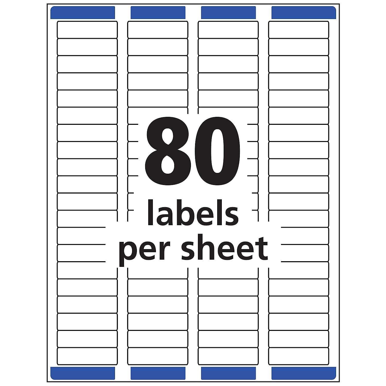 Avery 5167 Laser Labels, Mailing, 1/2-Inch X1-3/4-Inch, 8000/Bx White