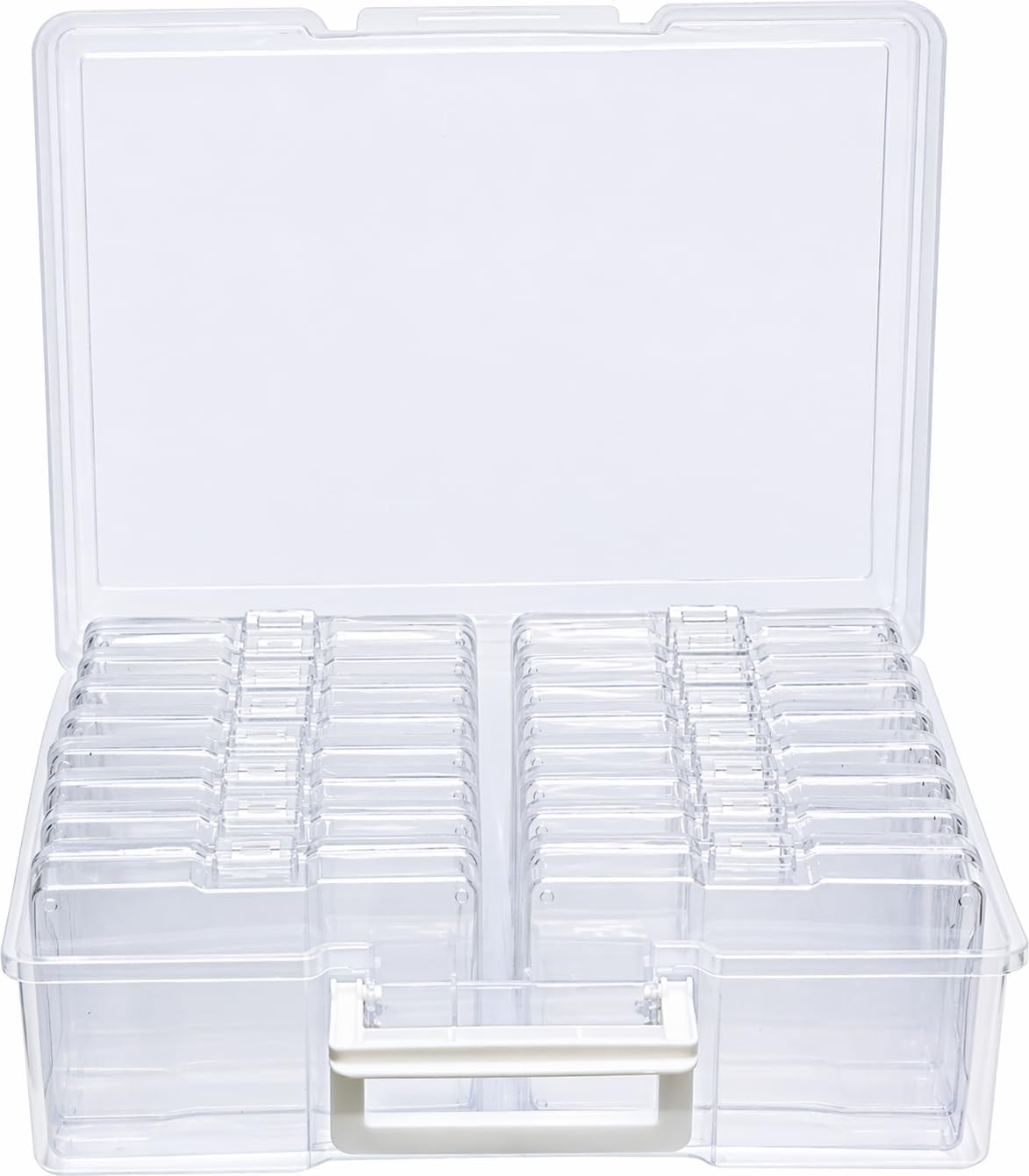 4E's Novelty 16 Pack Clear Transparent Photo Storage Box with 4x6 Photo Cases and Photo Organizing Box, 4x6 Photo Storage Box Plastic Clear for Scrapbooking Containers, with Photo Organizer Box