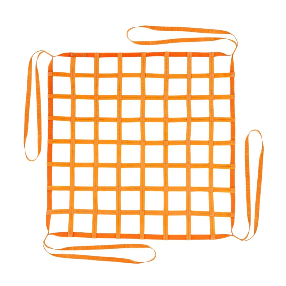 Safety Cargo Lifting Net Straps 1 * 1m Mesh Tear Nylon Sling Hoisting Net Resistance for Heavy Objects Construction Moving Rigging Towing Hoisting Work Gear Max Load Capacity 300KG