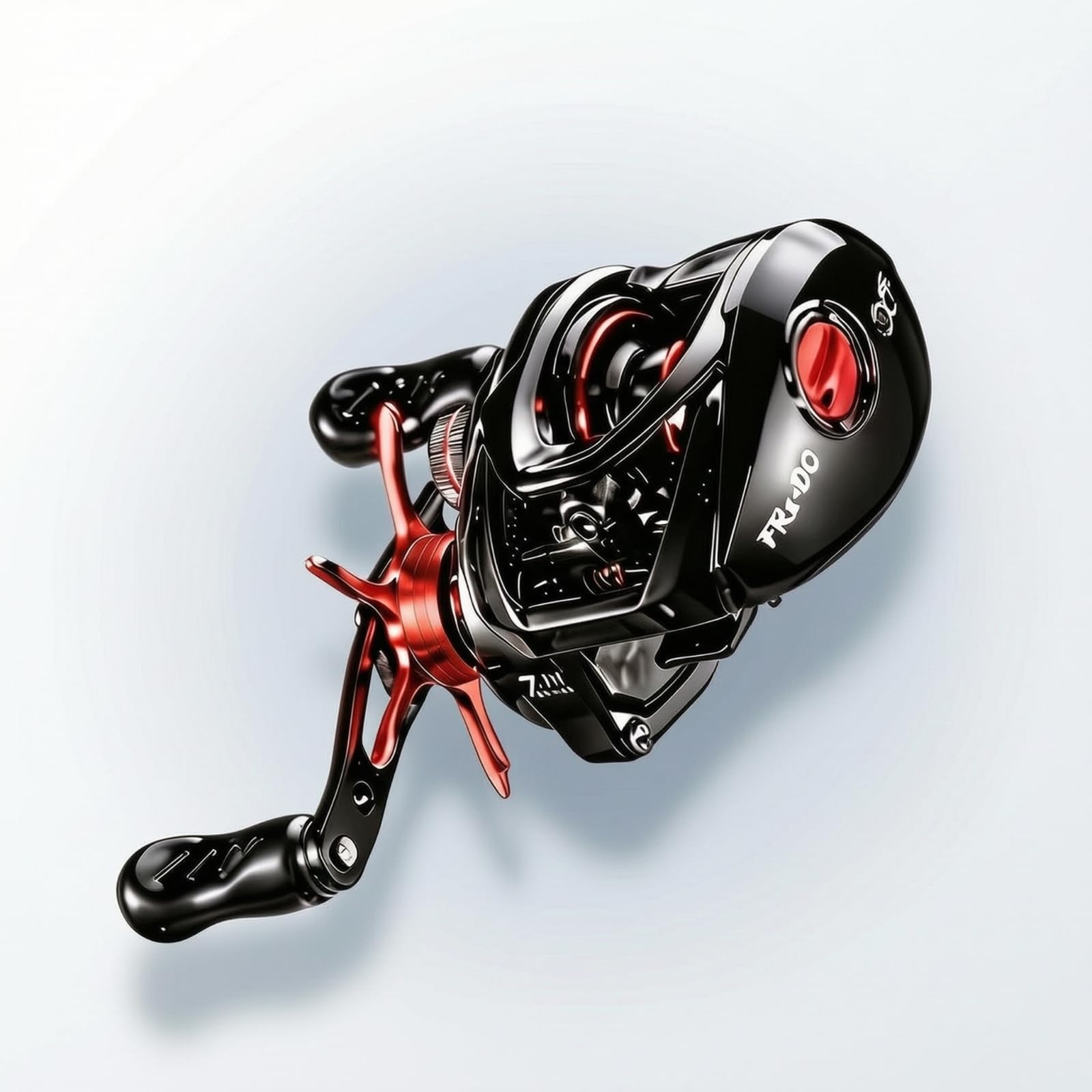 Mulinello da Pesca Baitcaster Mulinello Casting Bobina con Frizione Ingranaggi in Ottone Rapporto 7.1 1 Cuscinetti 4+1, Nero, Oro, Mano Sinistra, Freno DC Intelligente Con Cicalino