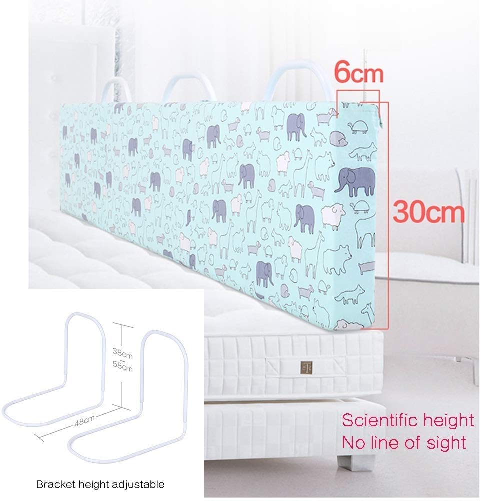 Barriera Letto, per Neonati e Bambini Piccoli - Paraurti in Schiuma per Lettino per Bambini, Dimensioni 50 cm/60 cm, Confezione da 1 (Colore: Rosa, Dimensioni: 50 cm)