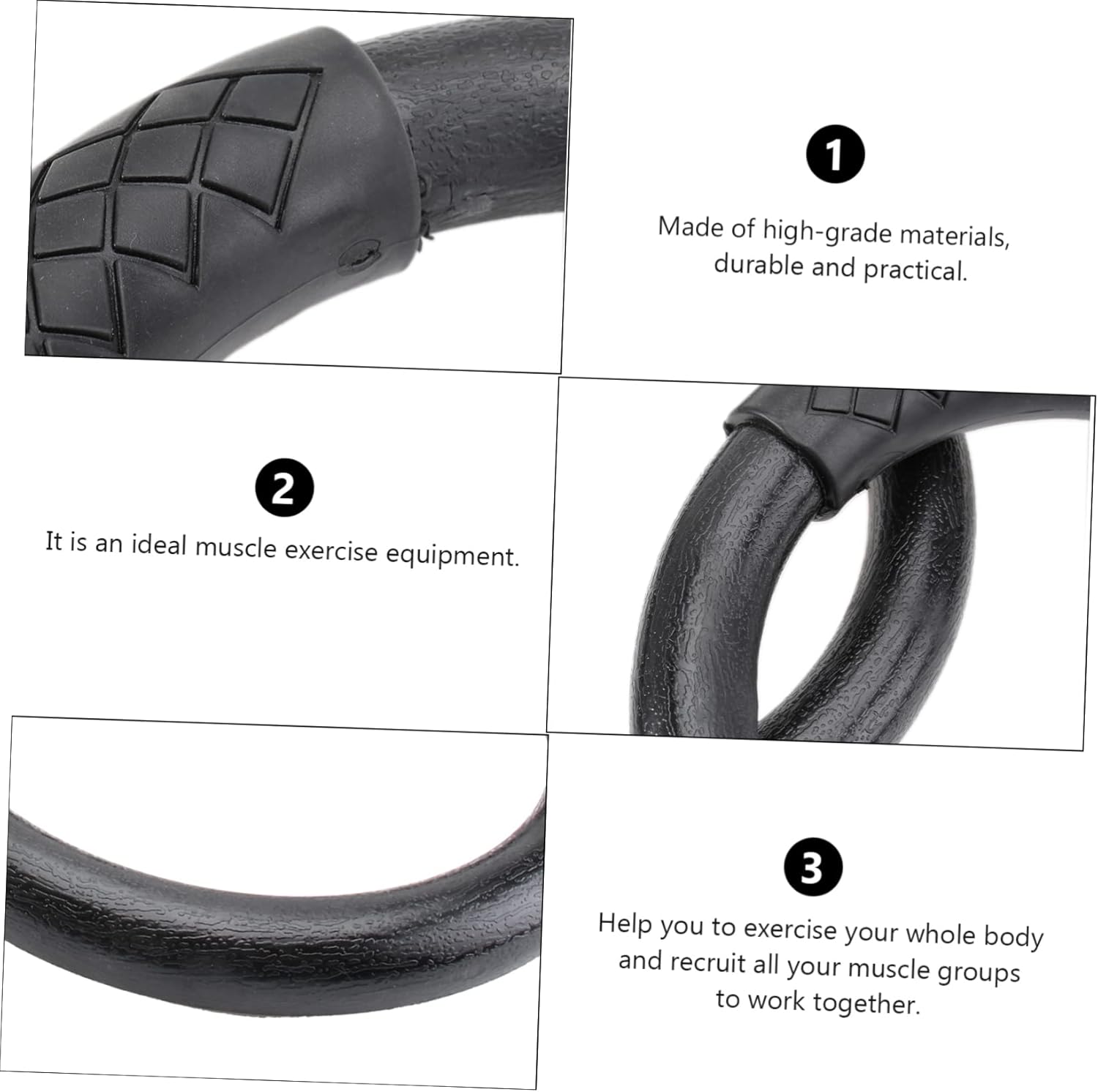 ABS Gymnastic Rings for Home Fitness Adjustable Workout Rings Straps for Strength Training and Exercise at Home