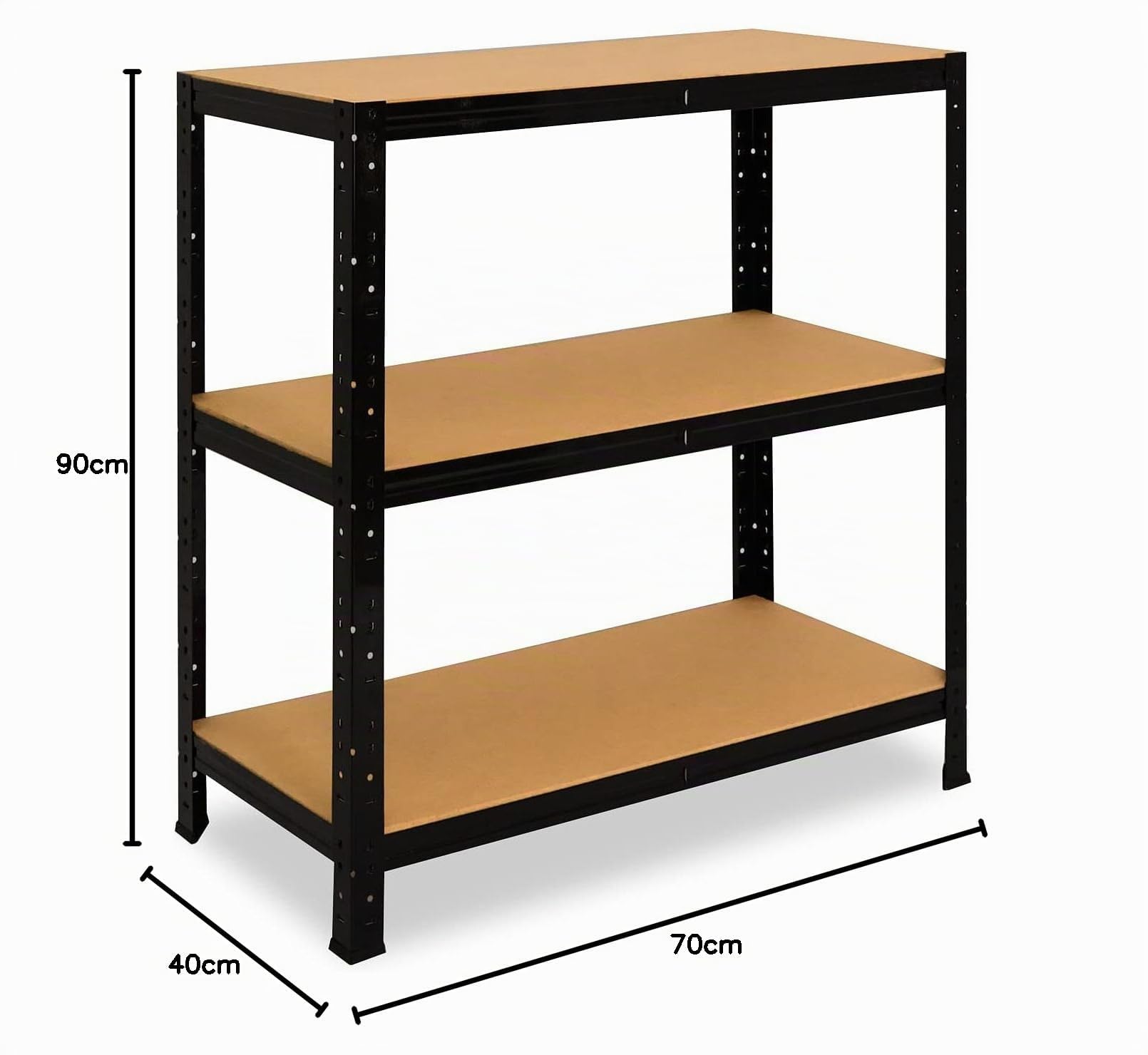 shelfplaza Black 90x70x40cm Estantería Pesada Negra: 3x175kg | Estanterías almacenaje · Estanterías metálicas · Estantería cocina · Estantería metálica · Estanterías almacenaje garaje