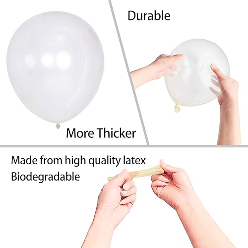 Miniatura 3 de KAWKALSH 200 globos transparentes de 5 pulgadas, pequeños mini globos de látex para fiestas, cumpleaños, baby shower, aniversario, festival,