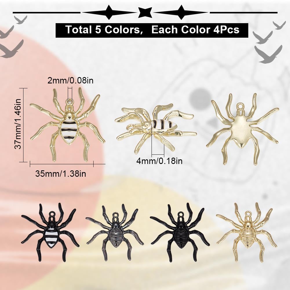 Amazon | SUNNYCLUE 20個5種 37mm ハロウィン チャーム ゴシック