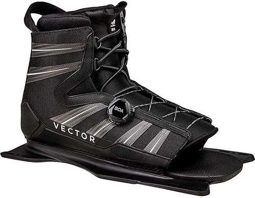 Radar Bota de esquí acuático Boa Vector - NegroCarbonoBlanco - Marco de plumas delanteras - SM