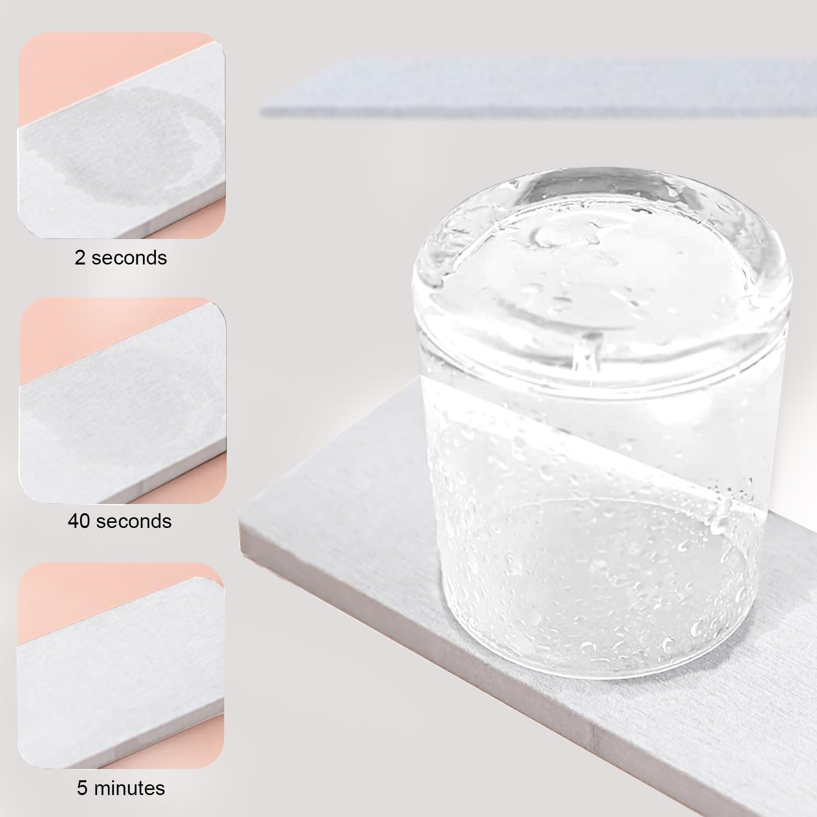 2 Sottobicchieri Assorbenti In Diatomite - Per Lavandino, Bagno E Cucina Grigio 294358