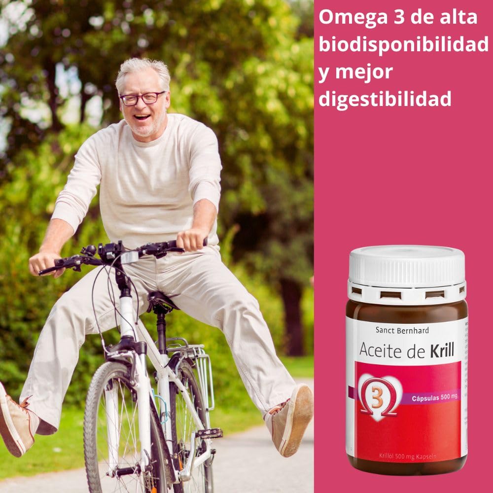 Aceite de Krill 500mg - 6x 90 Cápsulas, 100% Neptune Krill Oil (NKO) fuente natural de Omega-3 del Antártico, con Astaxanthin