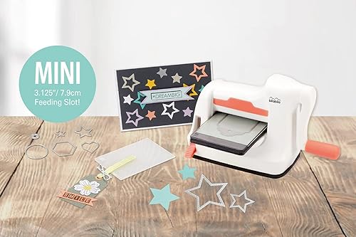 Miniatura 5 de Máquina de troquelado y estampado en relieve, mini máquina troqueladora, rodillo de metal, ranura de alimentación de 3 1/8 pulgadas para papel de 3