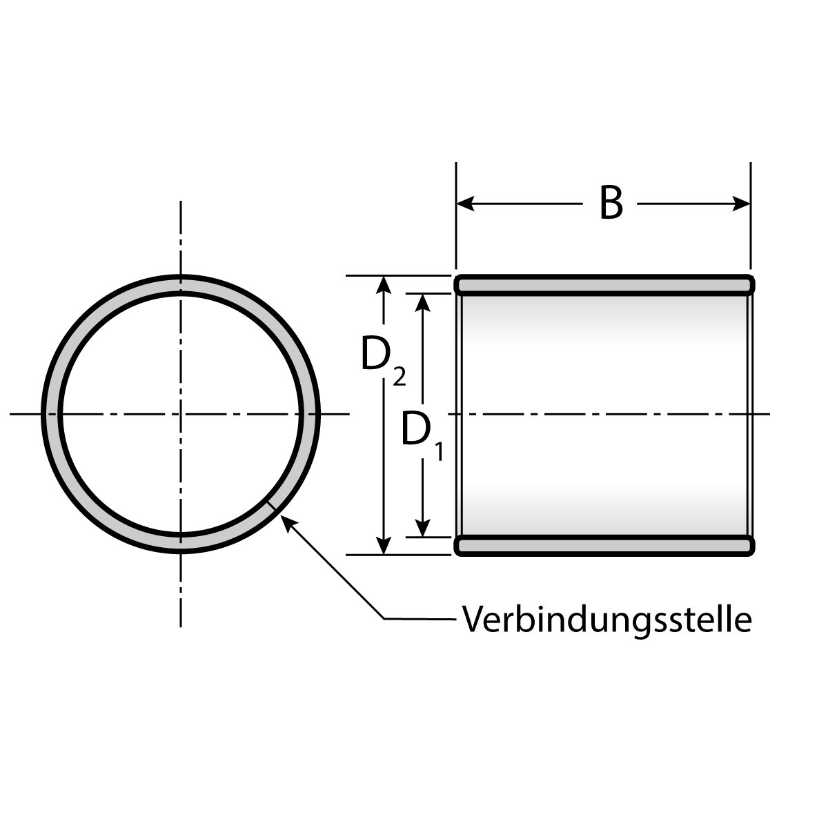 Gleitlager 2830 28 x 32 x 30 mm wartungsfrei, ohne Bund, Menge 10 Stück