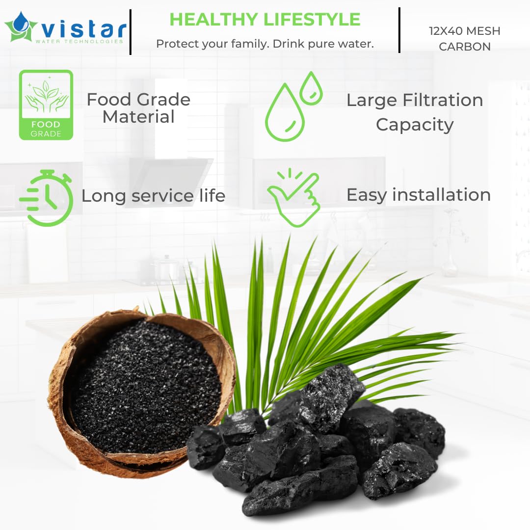 American Water Solutions 10 Lbs Bulk Coconut Shell Water Filter Granular Activated Carbon Charcoal