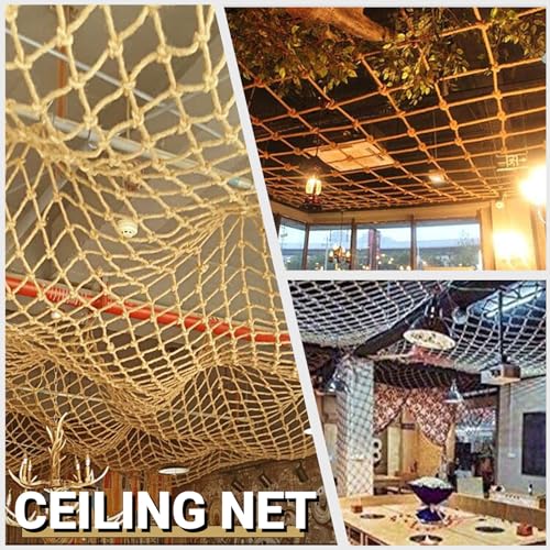 Bezpieczna siatka z liny konopnej dla dzieci, ochrona przed upadkiem, na schody na zewnątrz, balkon, ochrona przed dziećmi, odporna na warunki atmosferyczne, łatwa instalacja