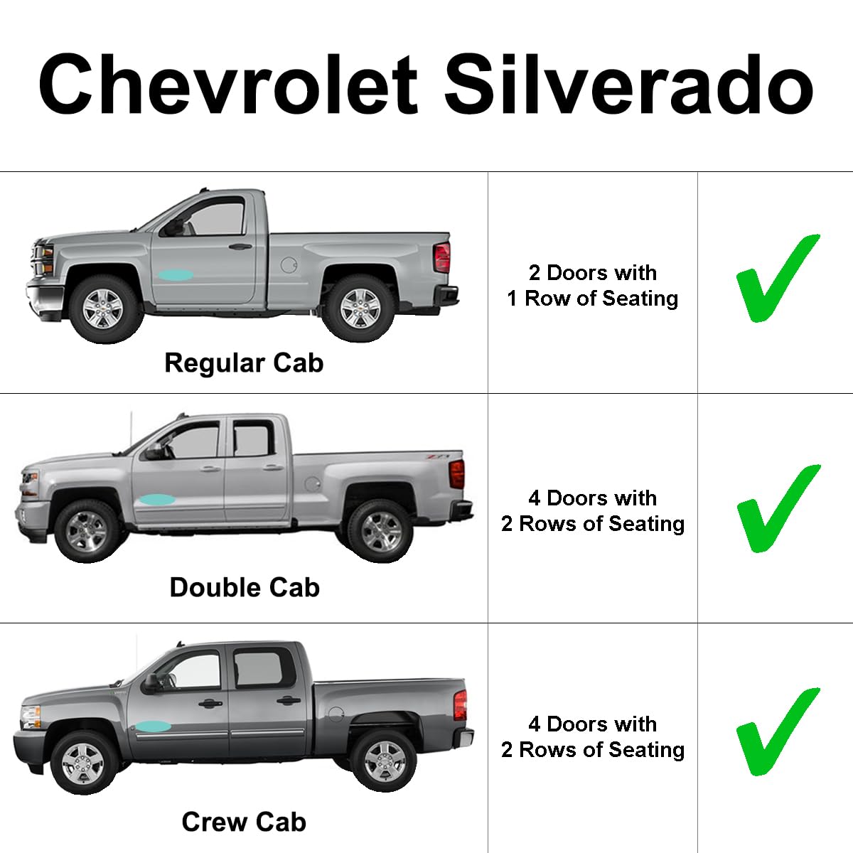 Rear Tailgate Window Sunshade Custom Fit for 2014 2015 2016 2017 2018 Chevrolet Silverado 1500, Regular cab, Crew cab, Double cab 4dr 2dr (NOT for Sliding Window)