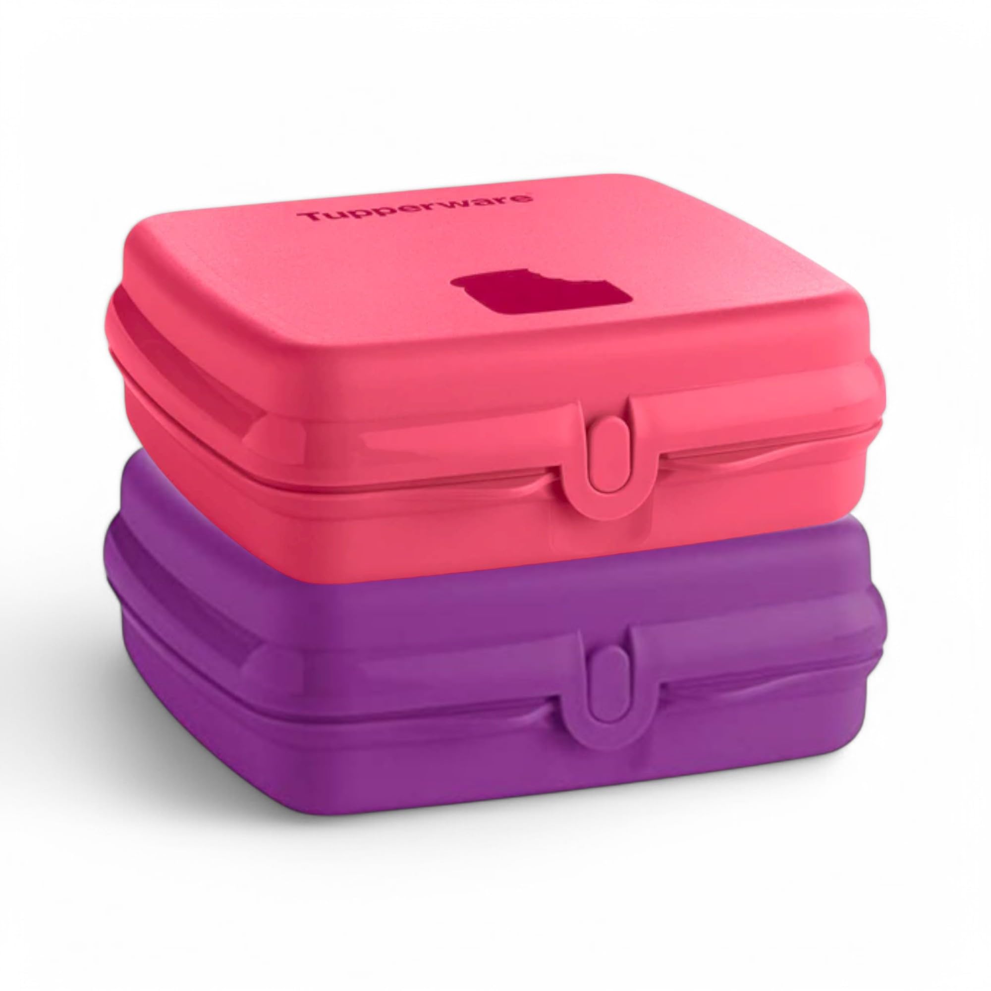 Tupperware Sandwich Keeper Set of 2 in Pink and Purple-picture-28