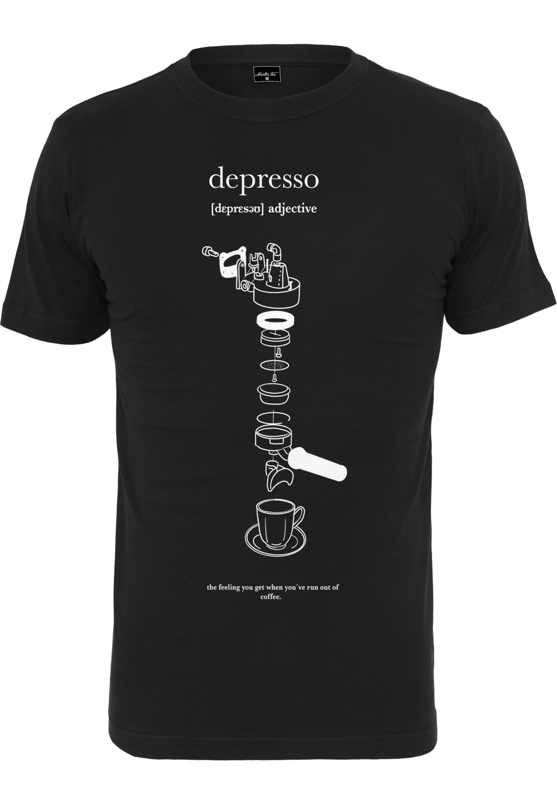 Mister Tee Men's Depresso Tee T-Shirt, Black,