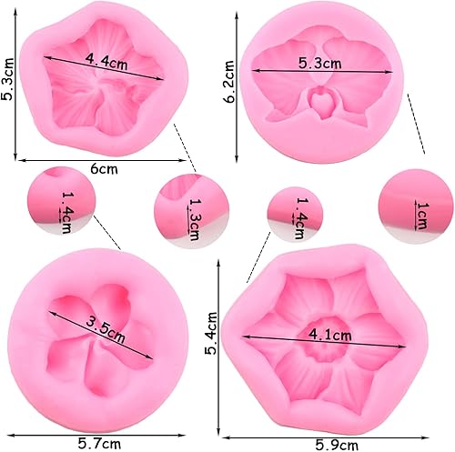 Miniatura 4 de ZiXiang Molde de silicona con diseño de flores y orquídeas de plumeria, moldes de fondant de chocolate para decoración de pasteles, pasta de goma