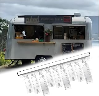 Restaurant Ticket Holders Strip 9.8/11.8/15.7/17.7/19.6/23.6/27.5/31.4/35.4/39.3/47.2 Inch, Food Truck Receipt Holder, Check Rail for Bars Hospitals Refrigerator Hotel Home(LxW 35.4x2.2inch)