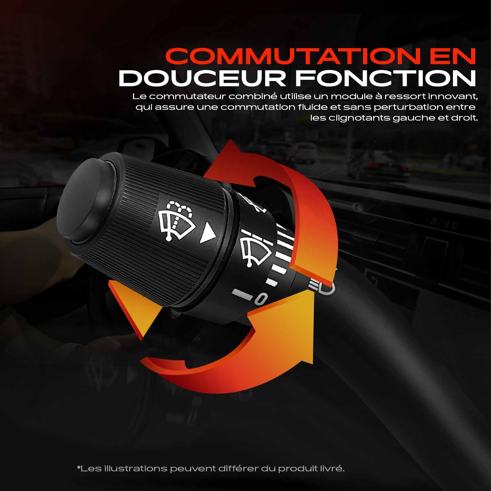 Frankberg Interrupteur de Colonne de Direction Compatible avec KA RB Fiesta IV JA JB Puma EC 121 III JASM JBSM Fiesta Camionnette JV Remplacer# XS6T11K665CA
