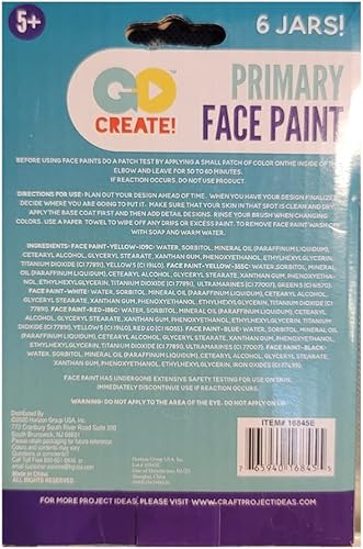 Miniatura 2 de Go Create Juego de pintura acrílica permanente, 6 tarros de pintura colorida