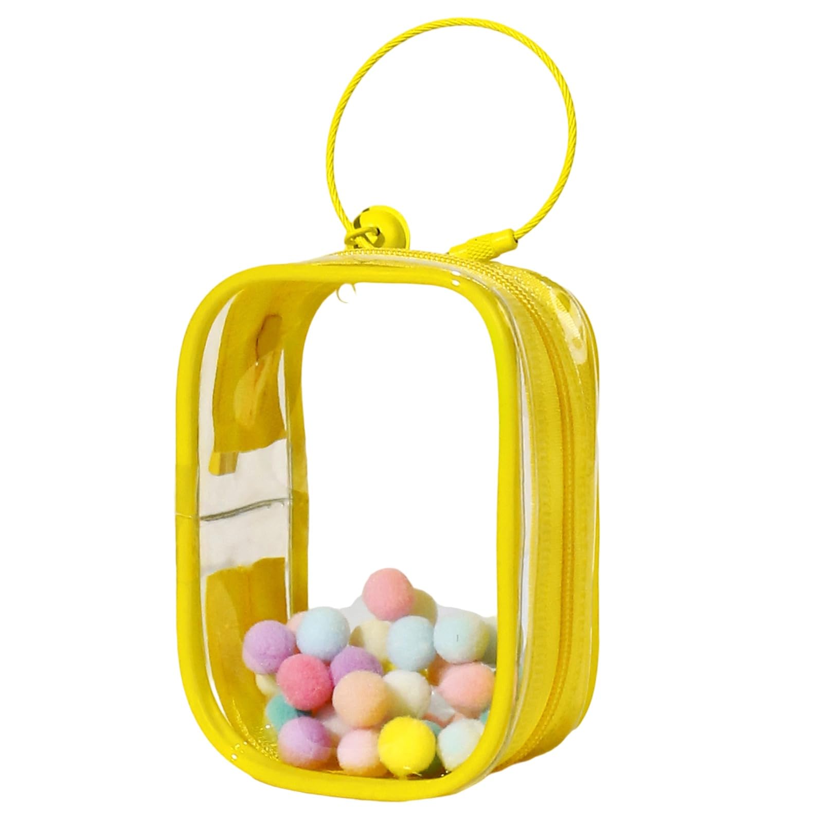 Msioytog Yellow Pvc Clear Storage Bag For Kids Activities And Everyday Organization Ideal For Families Organization Clear Display Bag