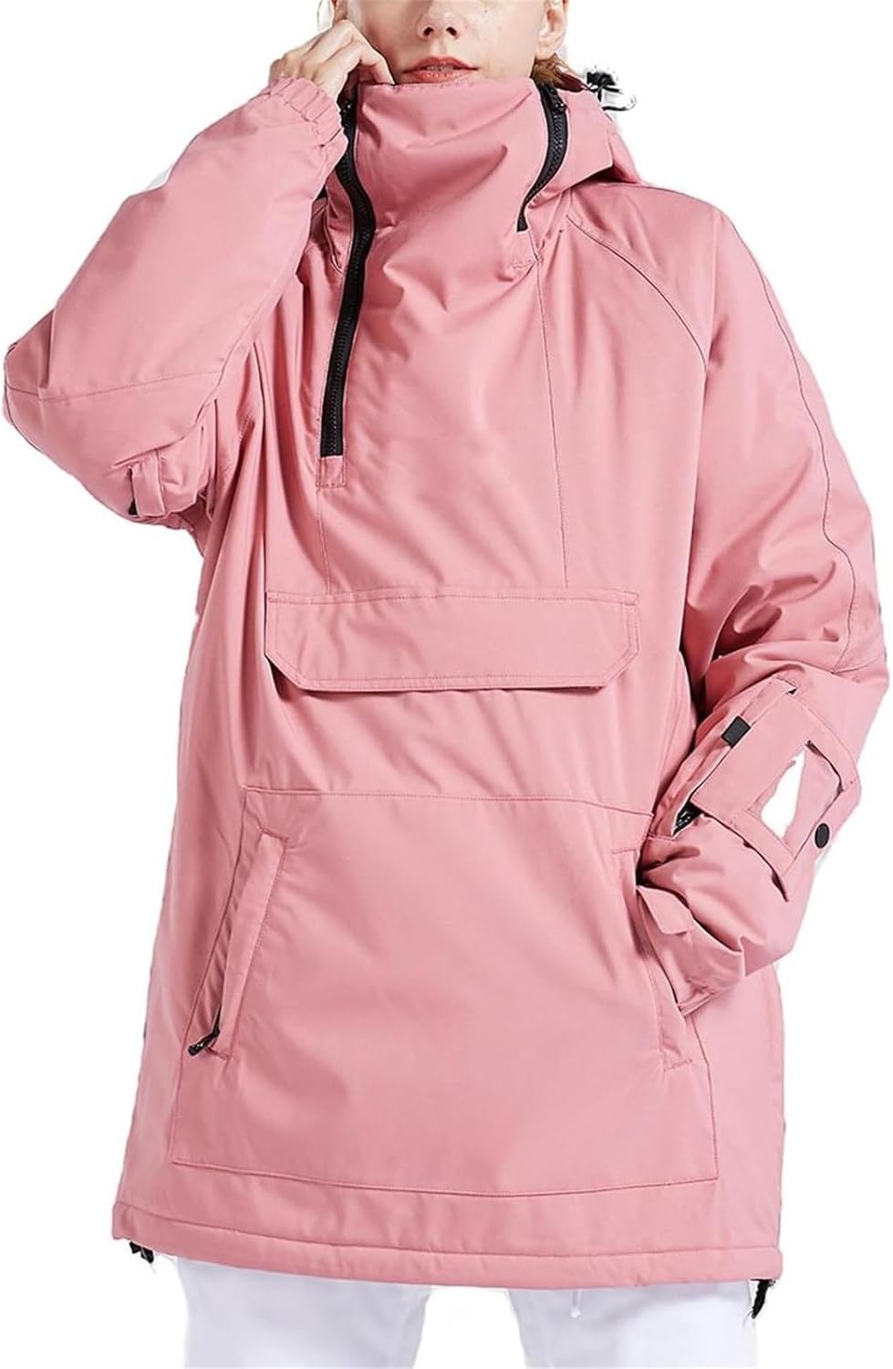 Womens Ski Snow Anorak Jacket Waterproof Windproof Warm Snowboarding Winter Coat with Hood - Image 2