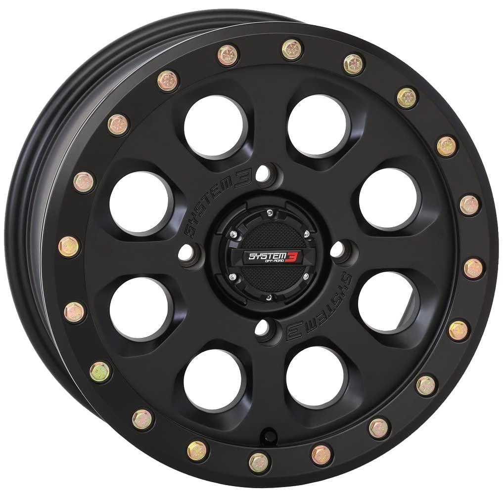 System 3 SB-7 Beadlock 15x7 ATV/UTV Wheel - Matte Black (4/137) 4+3 [15S3-7536]