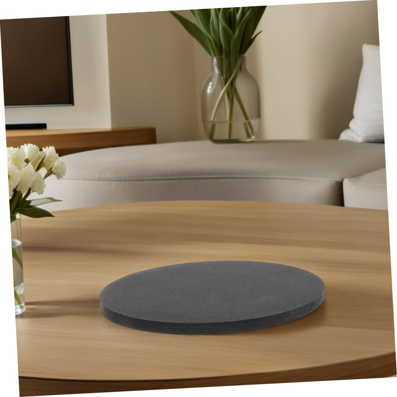 Coussin Antichoc pour Aquarium Rond Tapis Étanche Fond de Bocal Amortisseur Support Stable