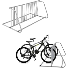 12-Bike Commercial Floor Rack, Heavy Duty Powder-Coated Steel Grid Organizer, Freestanding Double-Sided Storage for Garages/Storefronts/Schools