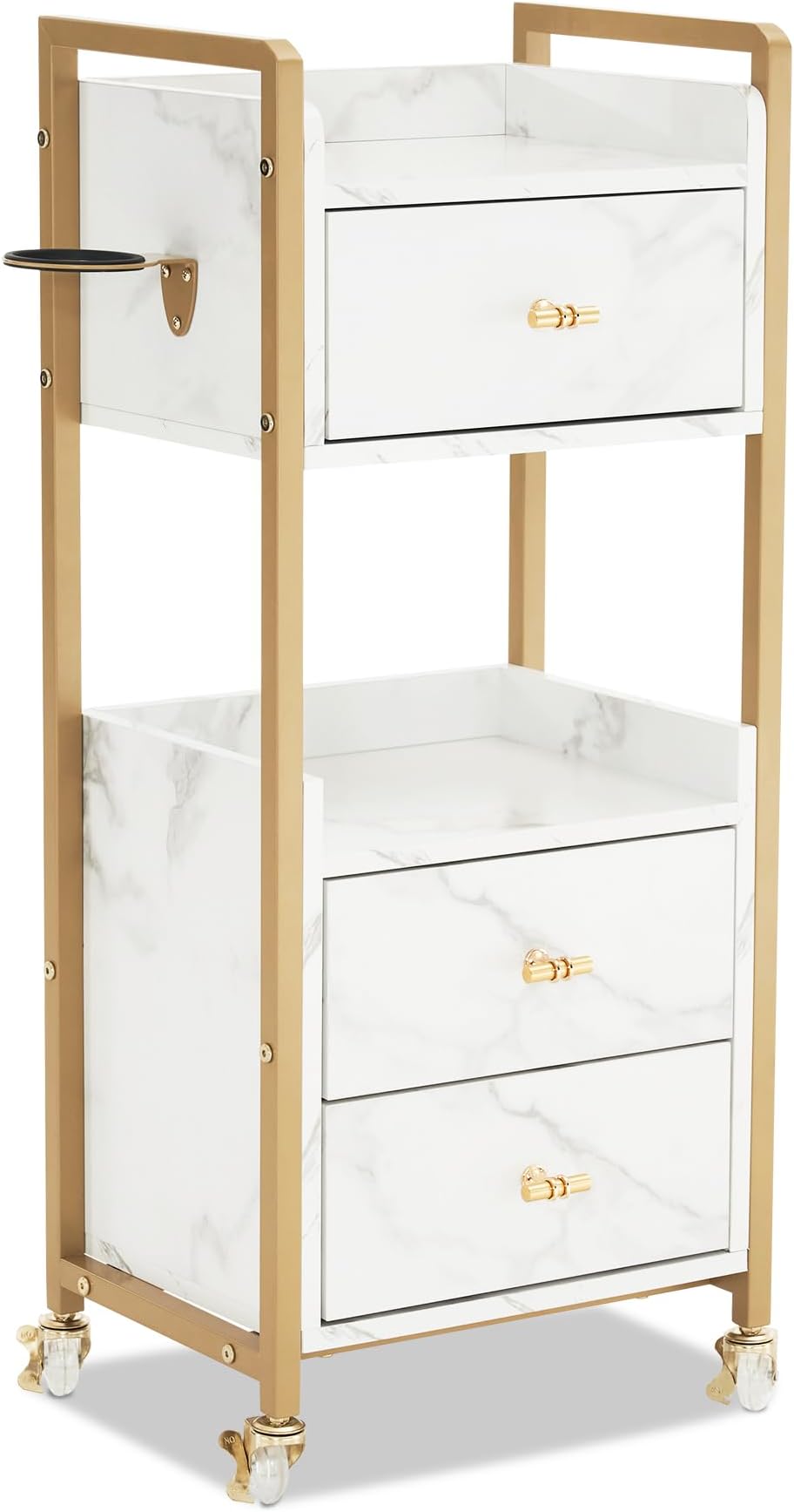 Goldener Servierwagen 3-stufig - Barwagen Mit Rollen Für Wohnzimmer