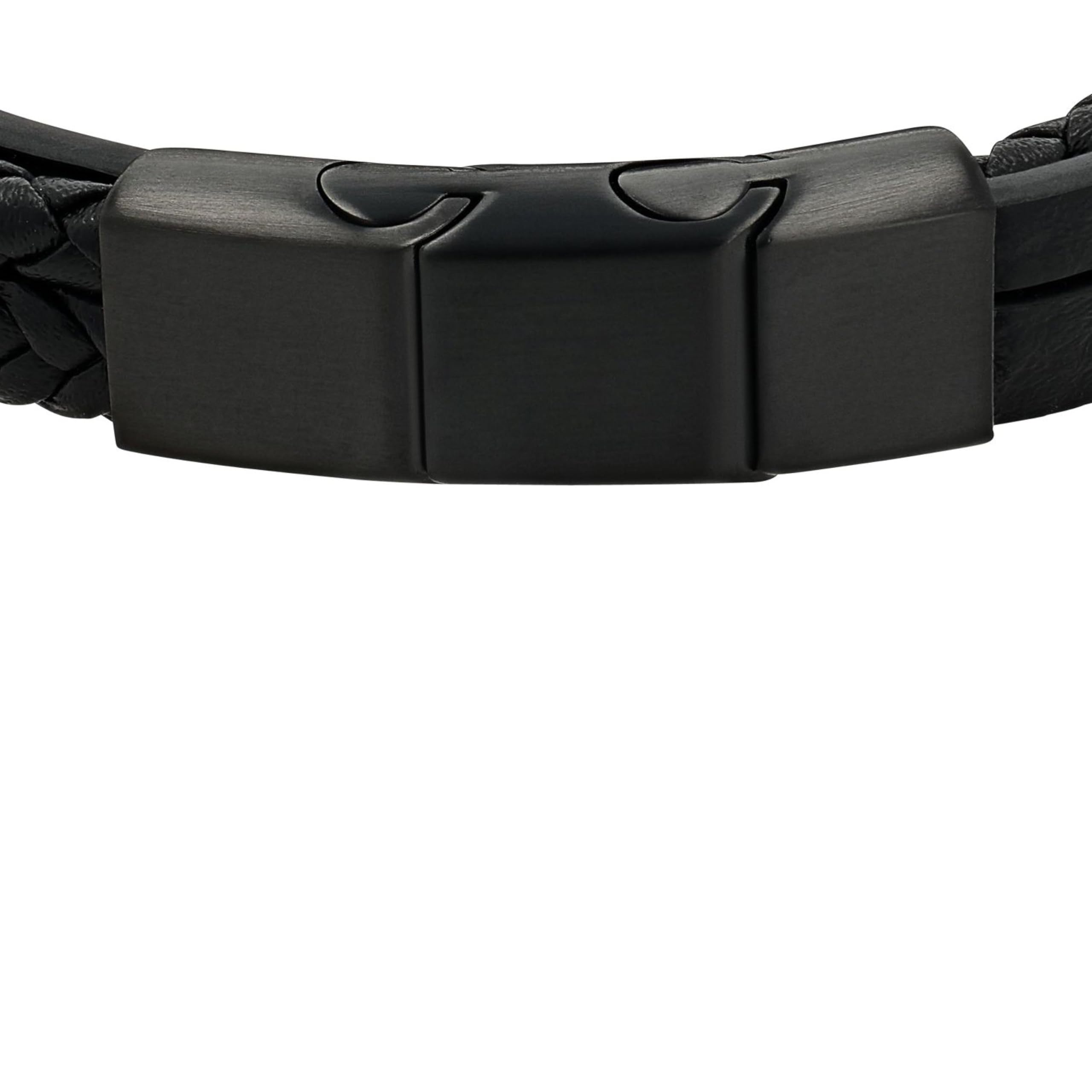 s.Oliver Pour Hommes Bijoux – Bracelet En Leder Et Acier Inoxydabledetails – Classique, Élégant Et Masculin – Parfait Idée Cadeau