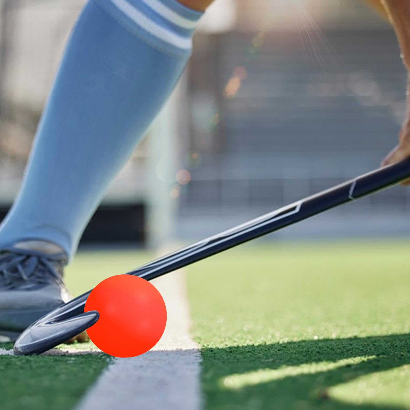 Pelota de Hockey Calle Balón Bola Hockey PVC Ligera Duradera Superficie Suave Adecuada para Entrenamiento Competencias Niños Adultos 6.5cm