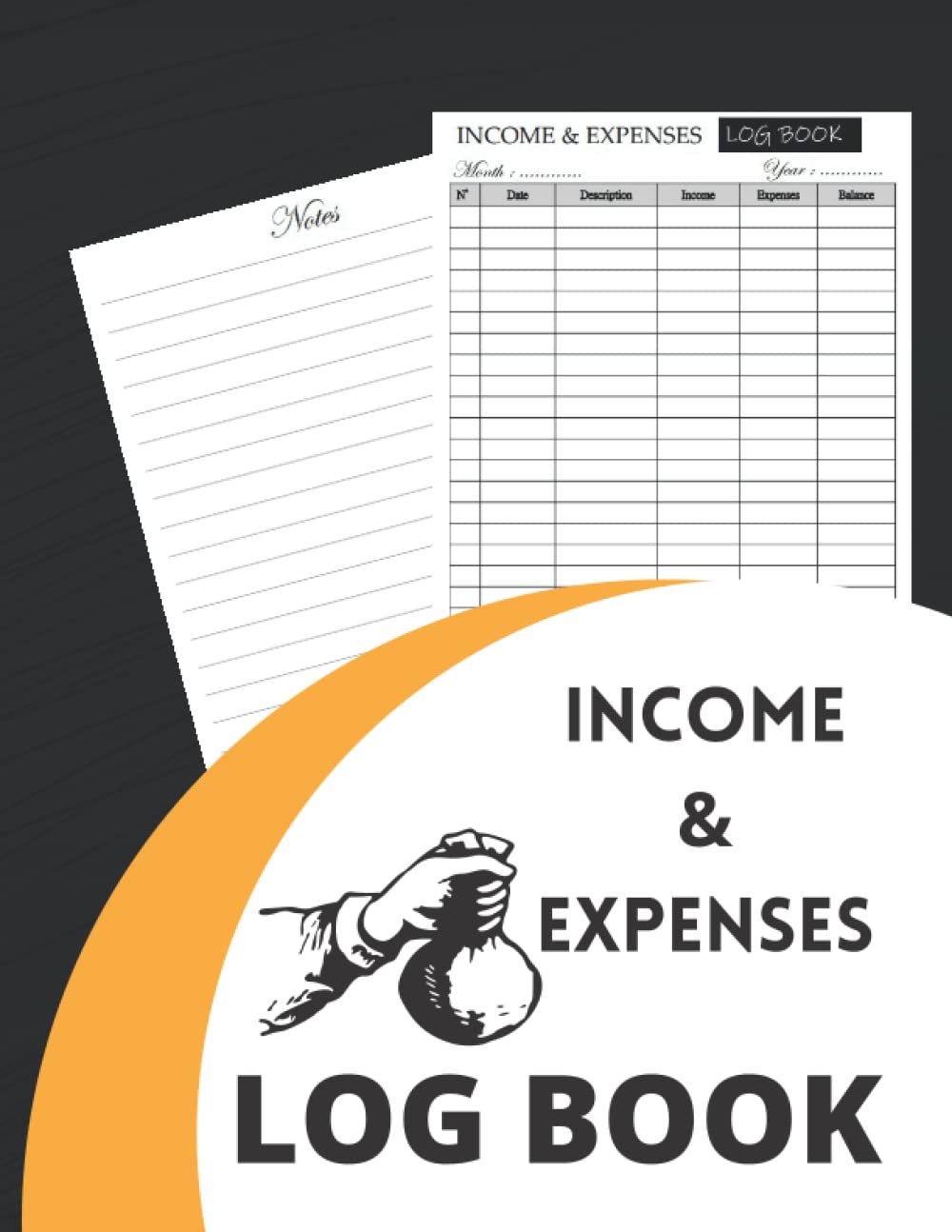 Income & Expenses LOGBOOK: Simple Income & Expenses Logbook For Small Business / Cash Book Accounts Bookkeeping Journal /Organizer Book ( 8.5x11 large)/ 110 pages