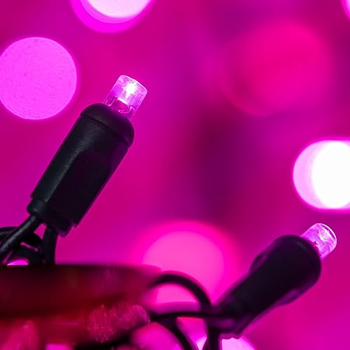 Miniatura 8 de YULETIME Luces LED de Navidad rosas de una pieza de 0.197 in, total de 48 pies, 140 unidades, 2 hebras, 24 pies, 70 unidades, impermeable, gran